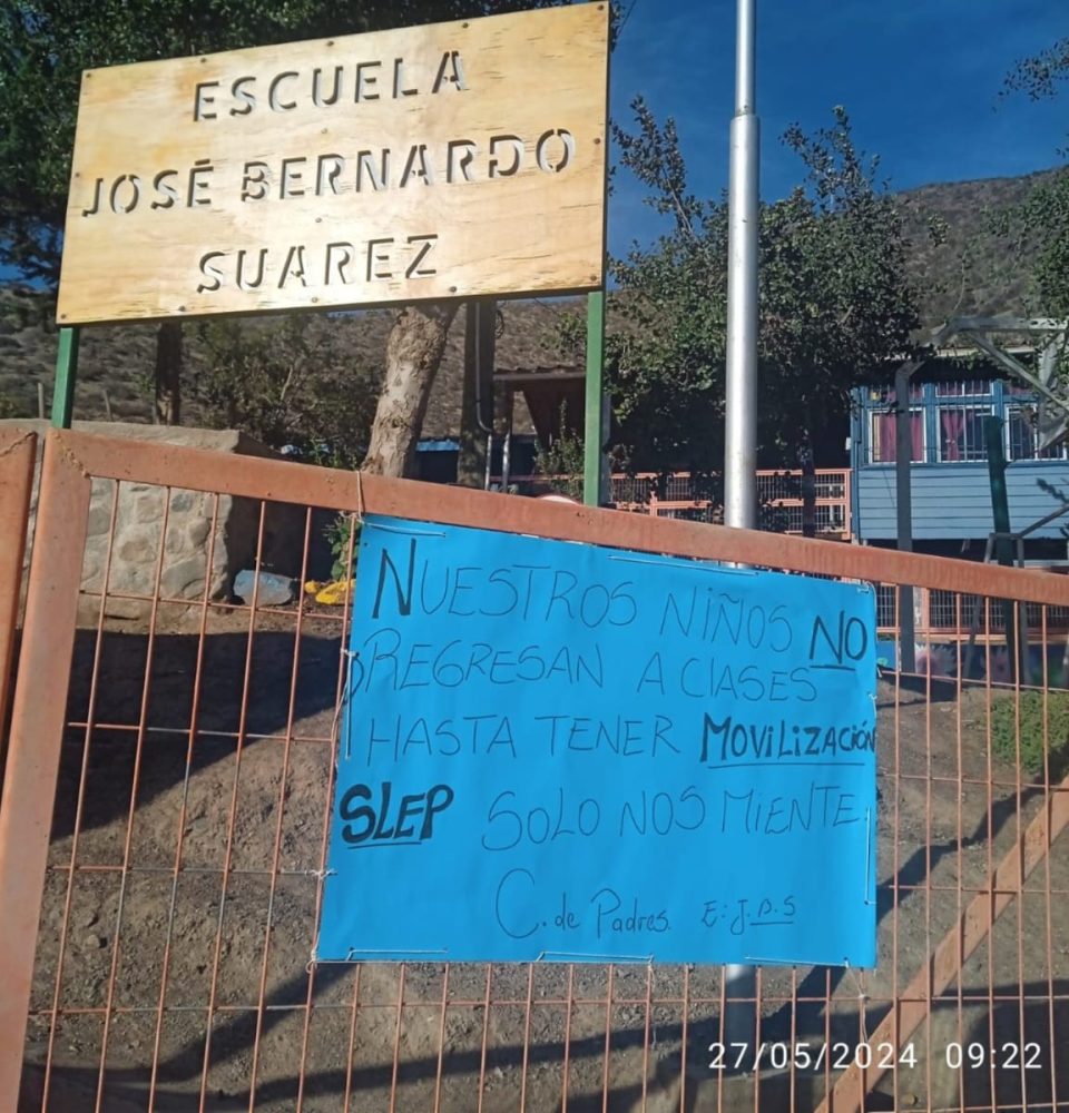 Apoderados de Escuela de Maitencillo en Andacollo deciden no enviar a sus hijos por falta de locomoción escolar: Slep no cumple promesa